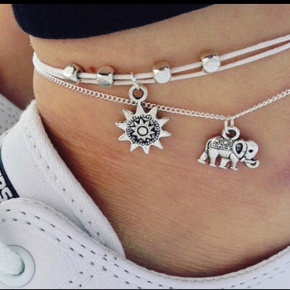 Elephant Anklet Set 🐘❤️